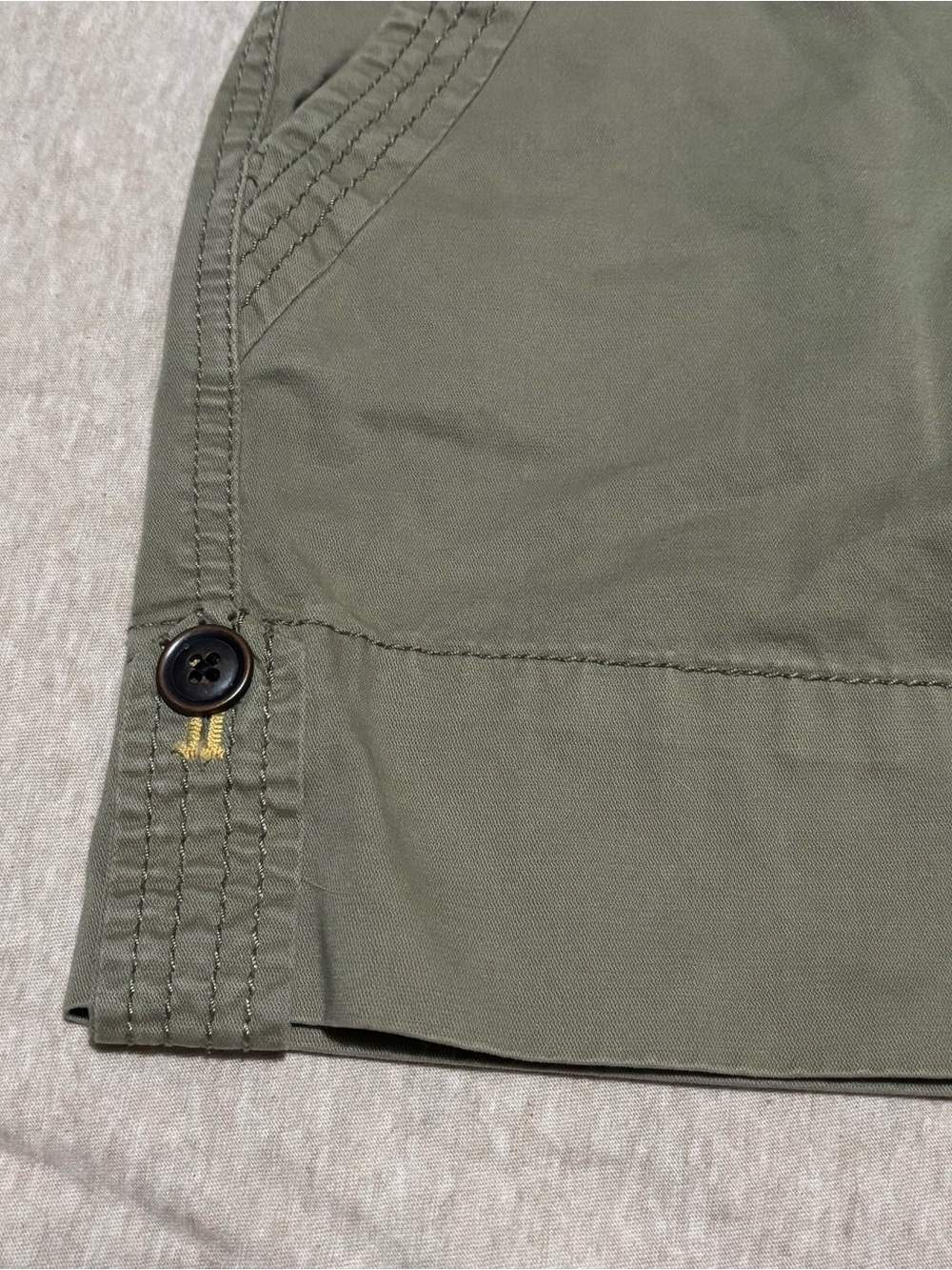 Y2K Khaki green GAP cotton mini skirt size 1 - Picture 2 of 9